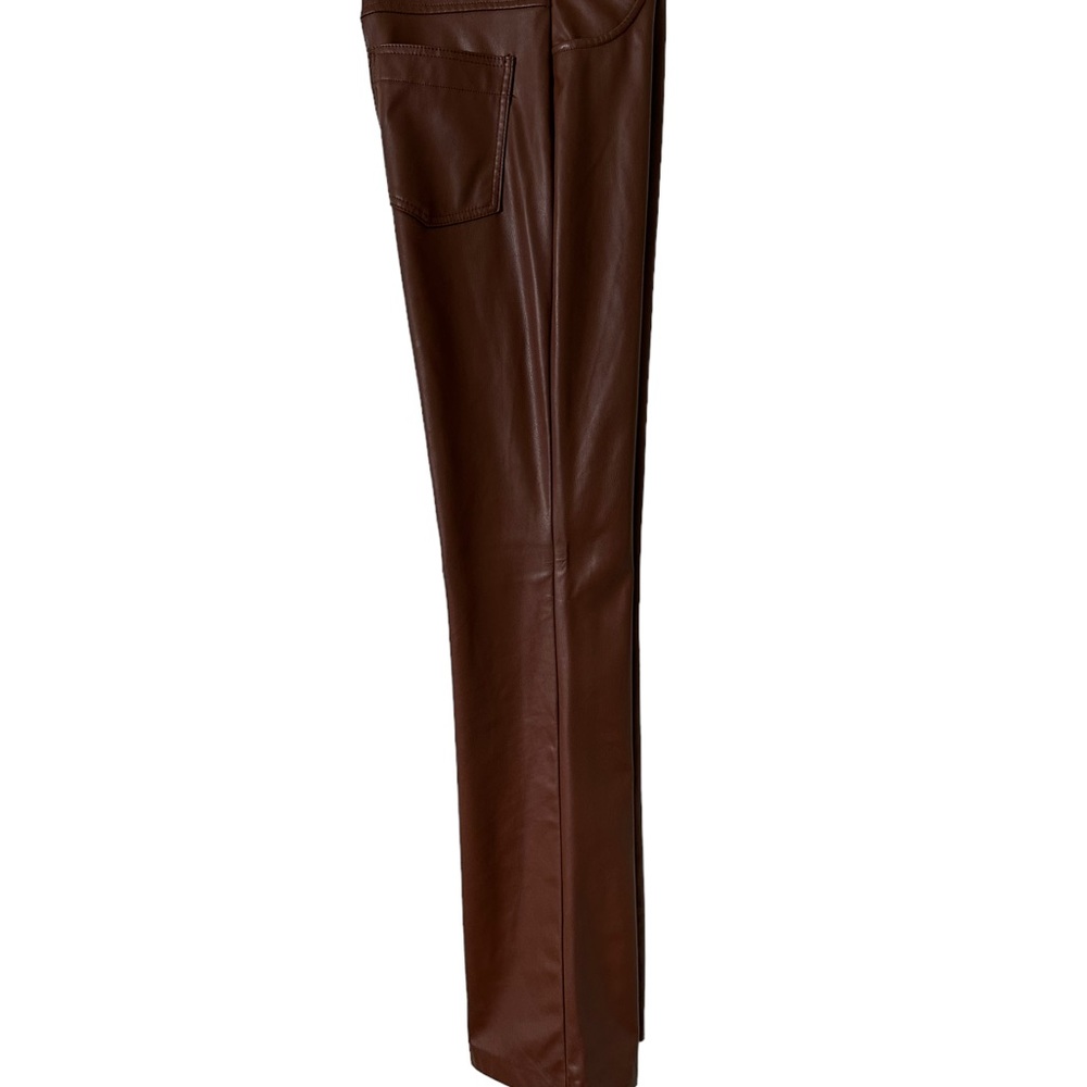 Zara Leather Pants, Woman Size S, Brown - Picture 2 of 8